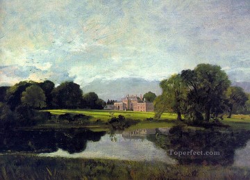 Lake Pond Waterfall Painting - Malvern Hall Romantic landscape John Constable
